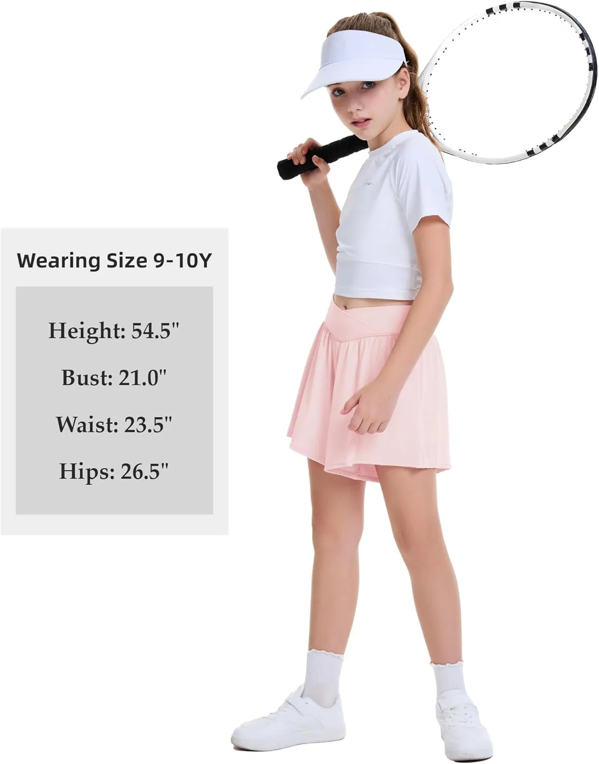 FireSwan Girls Butterfly Shorts Crossover Athletic Shorts with Pockets 2 in 1 Flowy Running Skorts for Teen, Girls, Youth