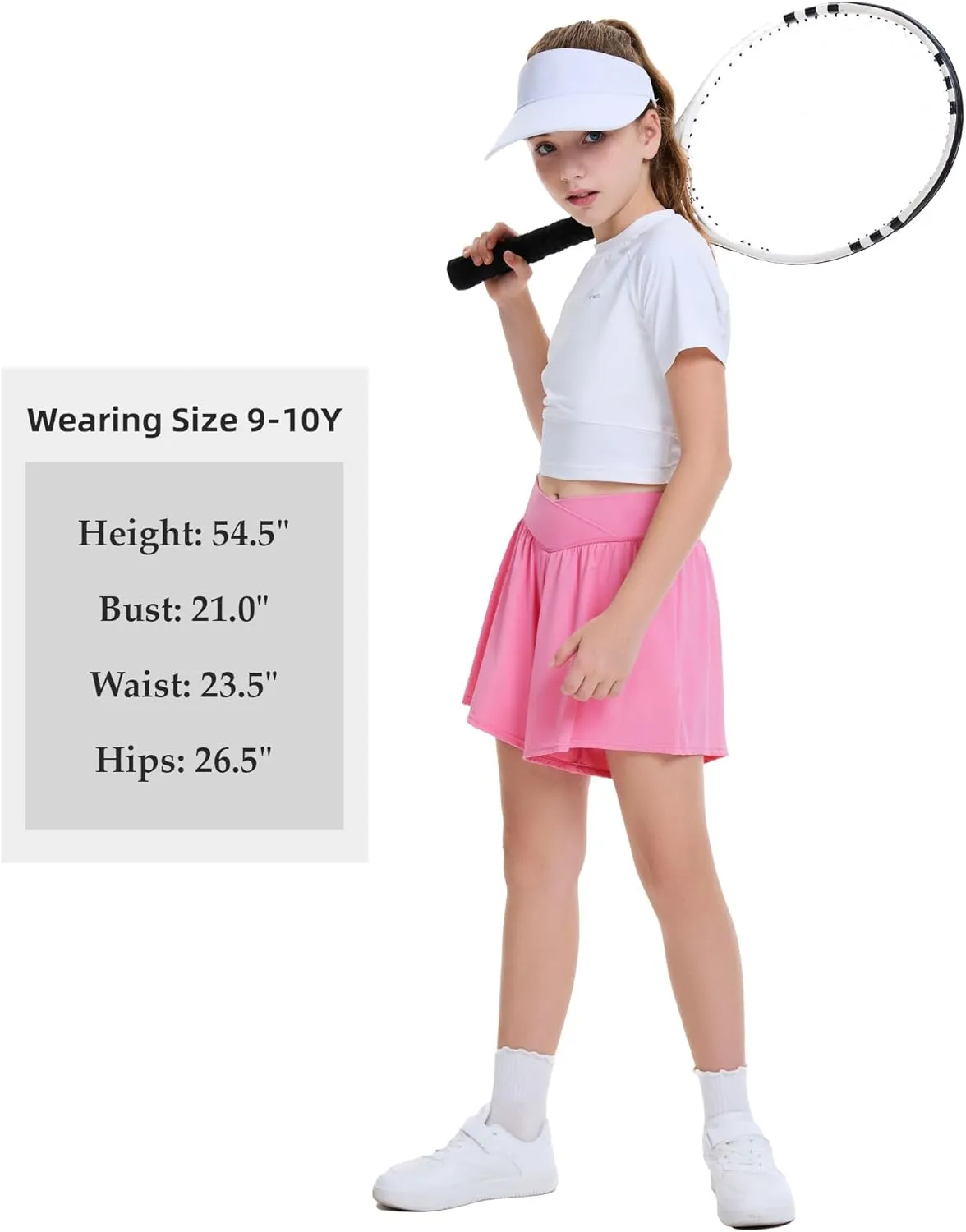 FireSwan Girls Butterfly Shorts Crossover Athletic Shorts with Pockets 2 in 1 Flowy Running Skorts for Teen, Girls, Youth