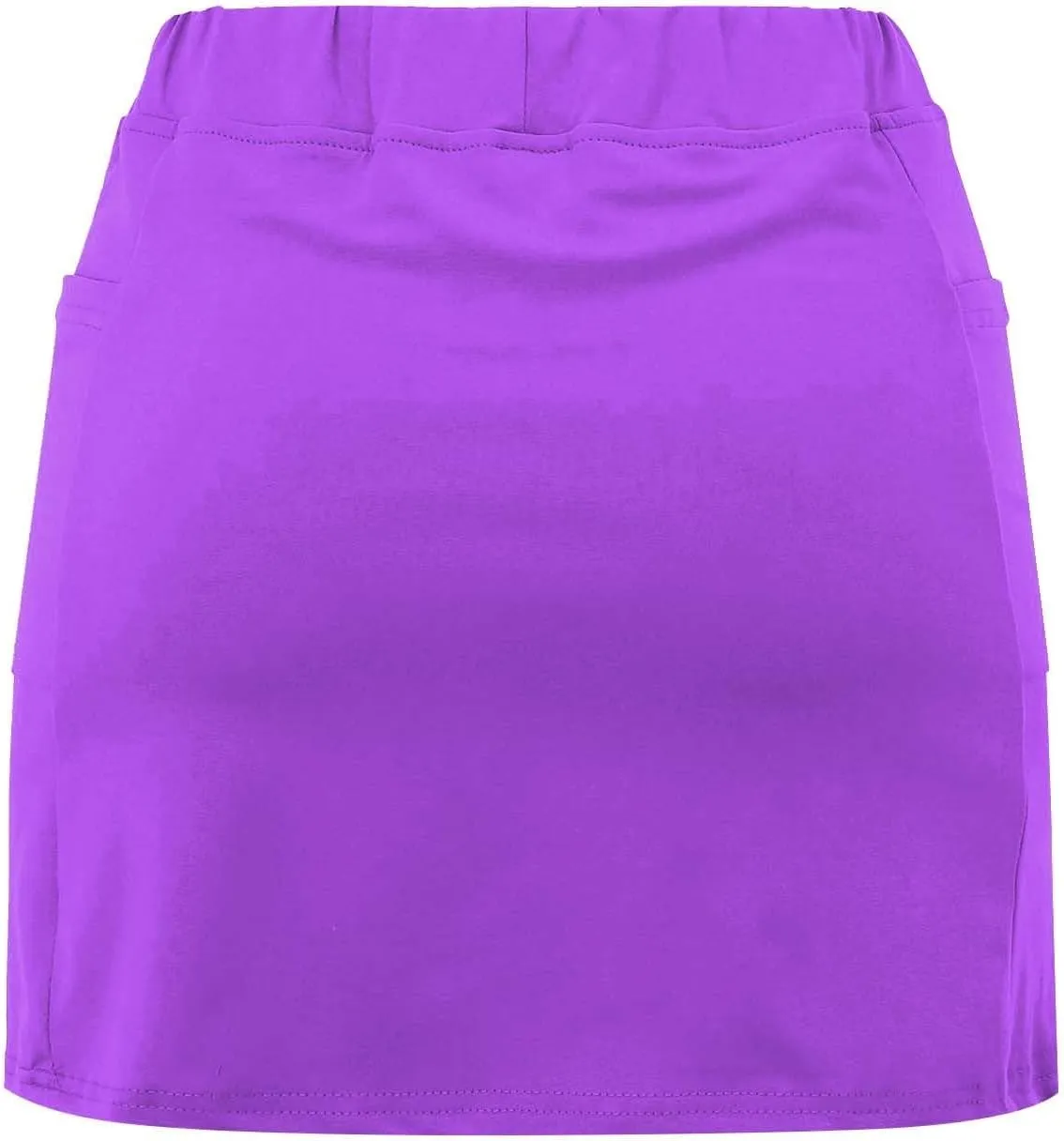 GIERIDUC Athletic Skorts for Women Plus Size Tummy Control Tennis Yoga Skirt Shorts High Waist Solid Comfy Elastic Shorts
