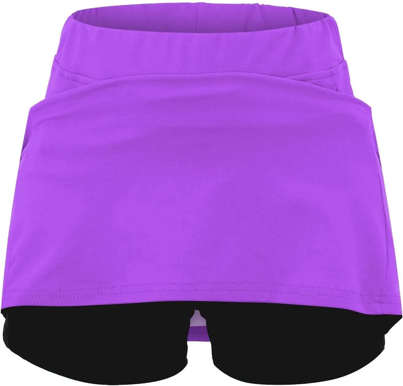 GIERIDUC Athletic Skorts for Women Plus Size Tummy Control Tennis Yoga Skirt Shorts High Waist Solid Comfy Elastic Shorts
