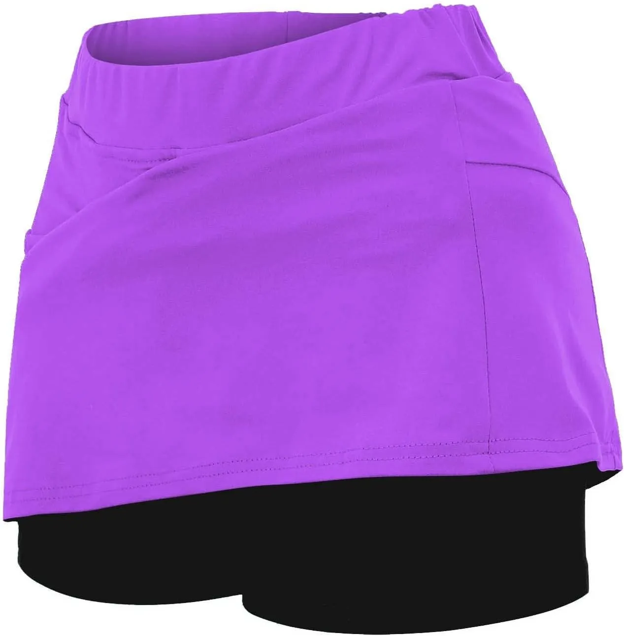 GIERIDUC Athletic Skorts for Women Plus Size Tummy Control Tennis Yoga Skirt Shorts High Waist Solid Comfy Elastic Shorts