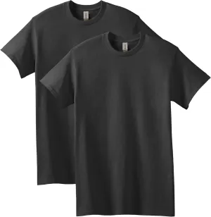 Gildan mens Heavy Cotton T-shirt, Style G5000, Multipack Shirt, Black (2-pack), Medium US