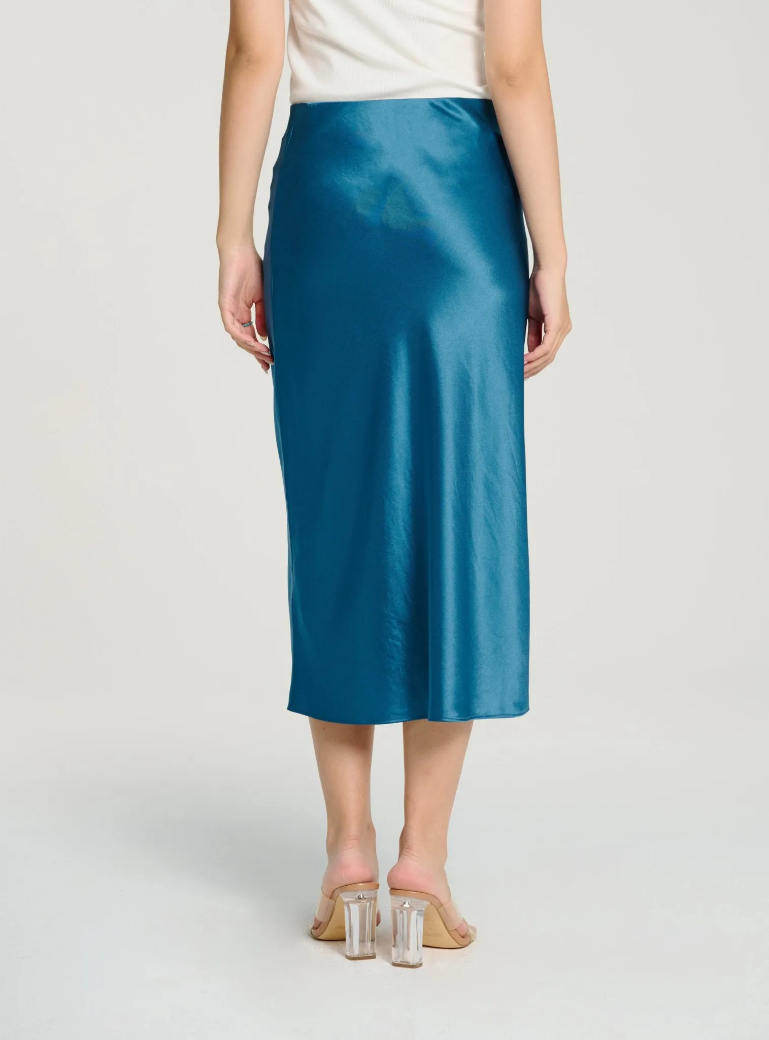 GLITTER B Mid-night midi skirt (Prussian blue)
