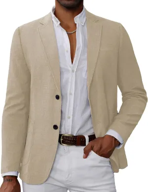 GRACE KARIN Men's Casual Blazer Suit Jackets 2 Button Lightweight Sport Coats