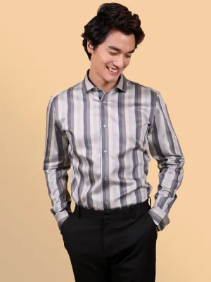 Grey Stripe Festive Shirt EOSS