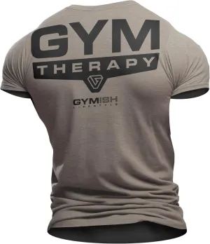 Gym Therapy Back Workout Motivational Lifting T-Shirt for Men Funny Gym Shirt