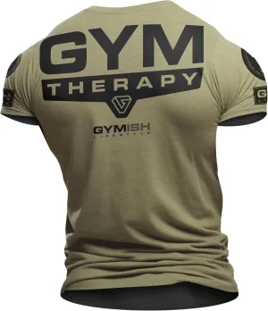 Gym Therapy Back Workout Motivational Lifting T-Shirt for Men Funny Gym Shirt