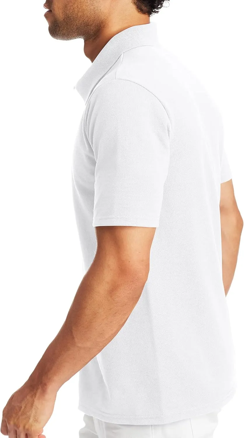 Hanes Mens X-Temp Short Sleeve Polo Shirt, Midweight Men's Shirt