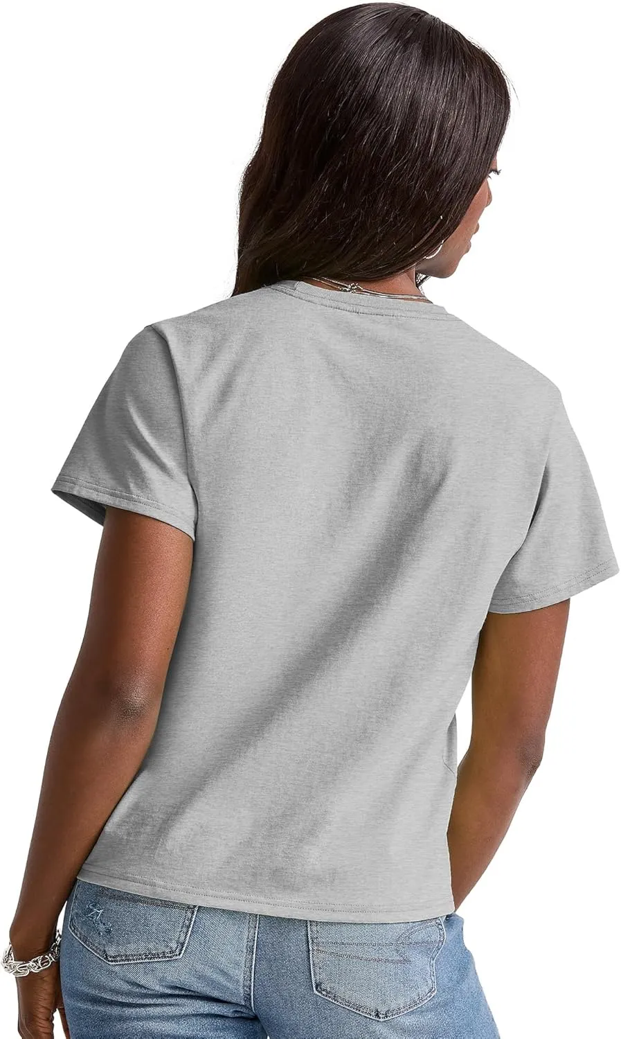 Hanes Women's Essentials T-Shirt, Cotton Crewneck Tee, Classic Fit T-Shirt for Women