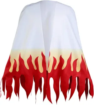 Haydory Women Kochou Shinobu/Agatsuma Zenitsu/Rengoku Kyoujurou Cloak Cosplay Costume Kimono Cape Robe Halloween Suit Adult