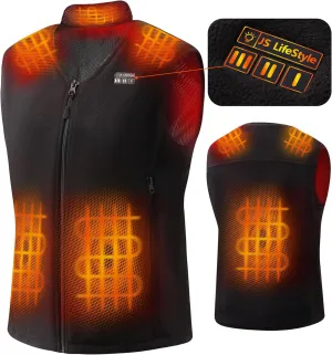 Heated Vest Jacket for Men, Fleece Mens Heated Vest Jacket, Battery Not Included