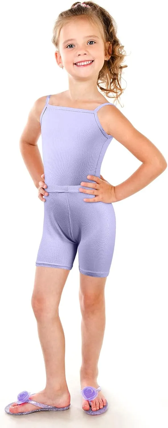 Hercicy 8 Packs Toddler Tank Tops Girls and Dance Shorts Toddler Sleeveless Strap Crop Gymnastics Yoga Shorts for Ballet