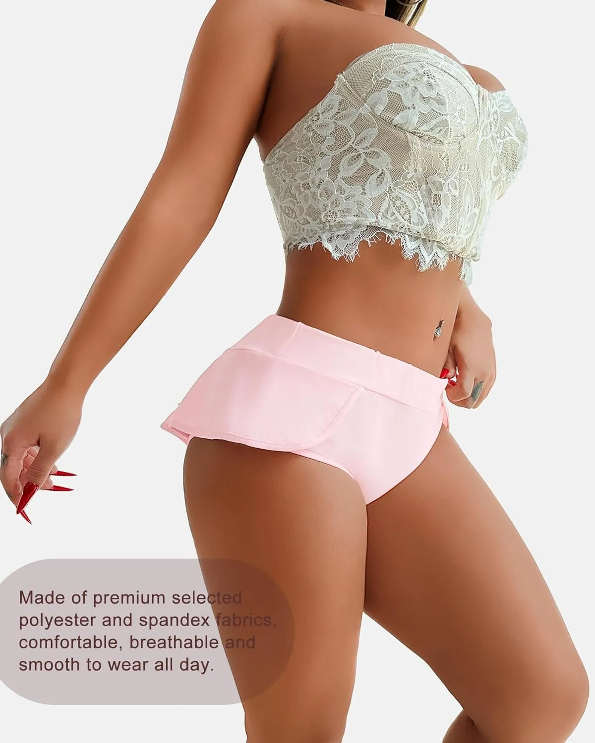 High Waist Workout Gym Shorts Dance Skirts Sexy Club Hot Pants Yoga Booty Shorts Active Butt Lifting Sports Leggings