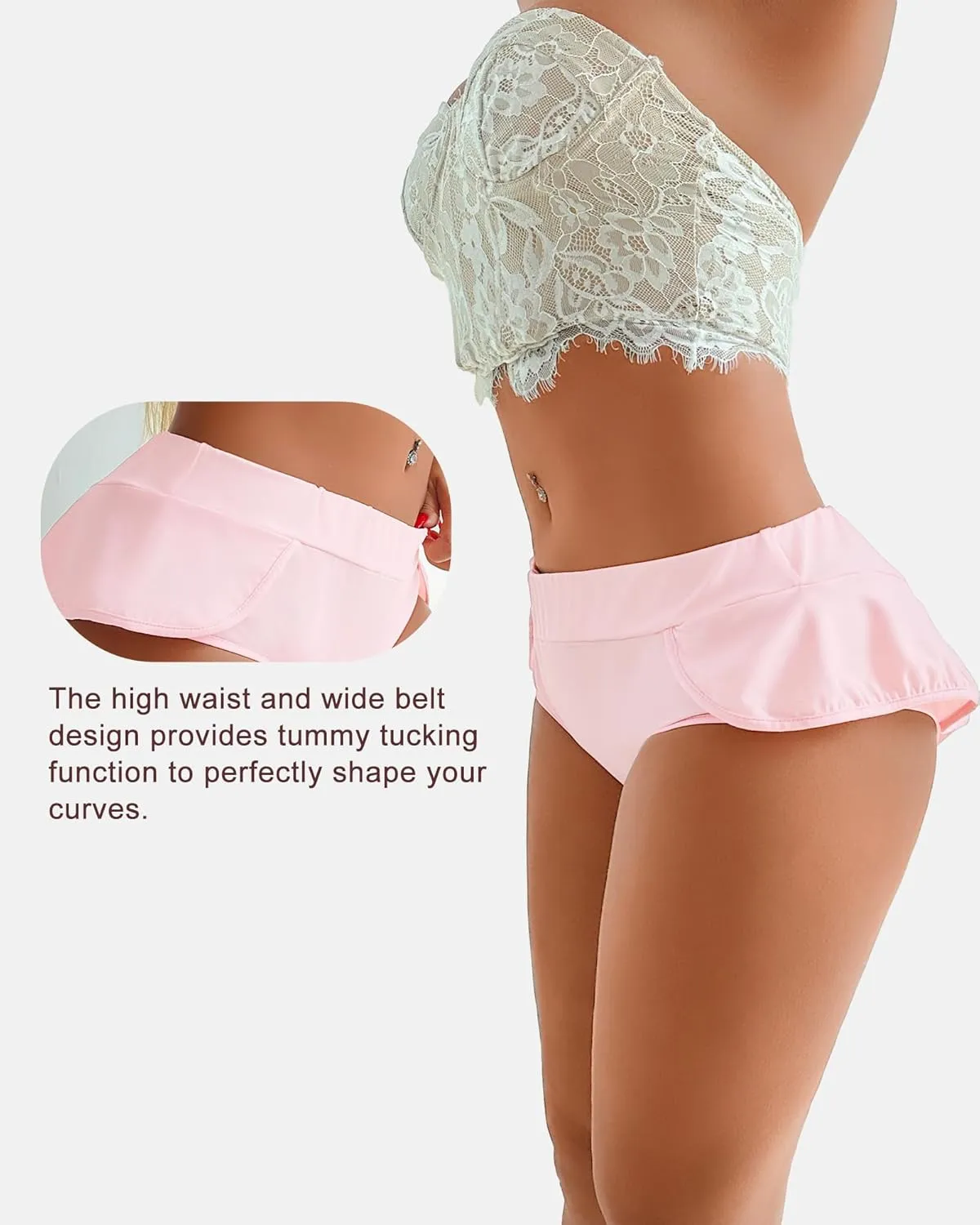 High Waist Workout Gym Shorts Dance Skirts Sexy Club Hot Pants Yoga Booty Shorts Active Butt Lifting Sports Leggings