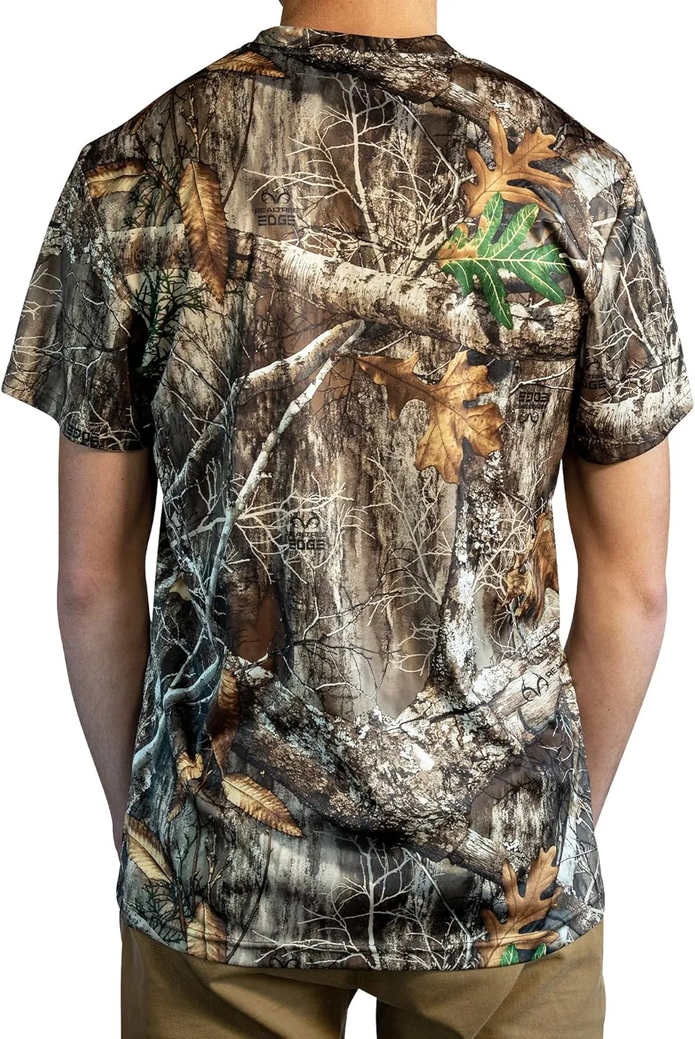HOT SHOT Mens Camo Hunting Short Sleeve Shirt  Quick Dry Performance Shirt