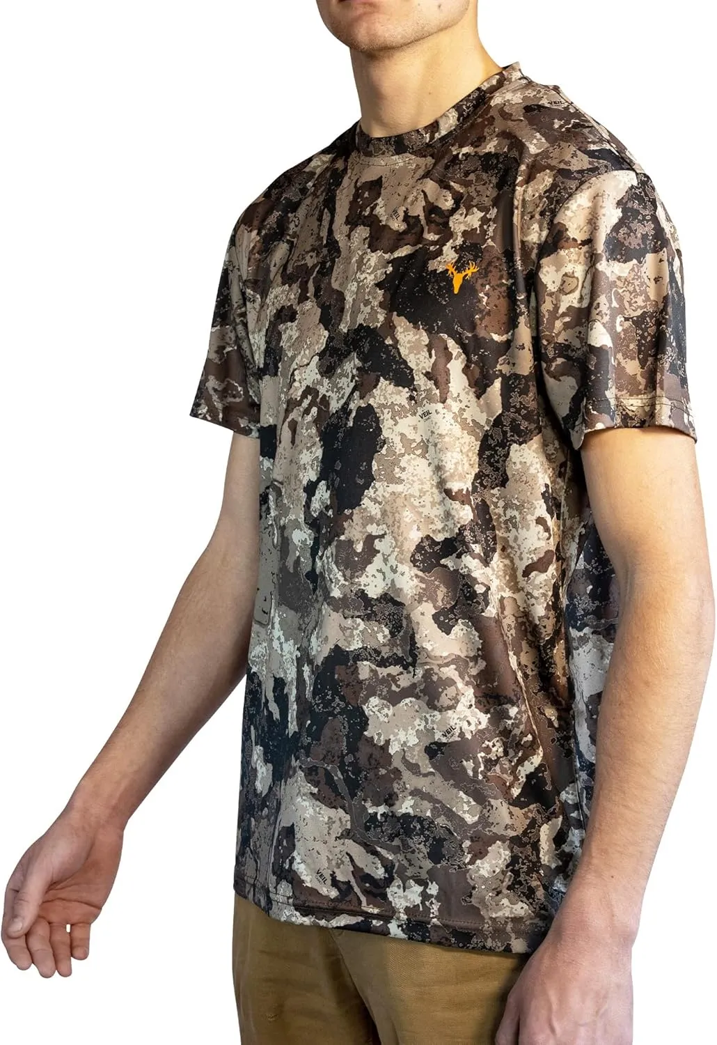 HOT SHOT Mens Camo Hunting Short Sleeve Shirt  Quick Dry Performance Shirt