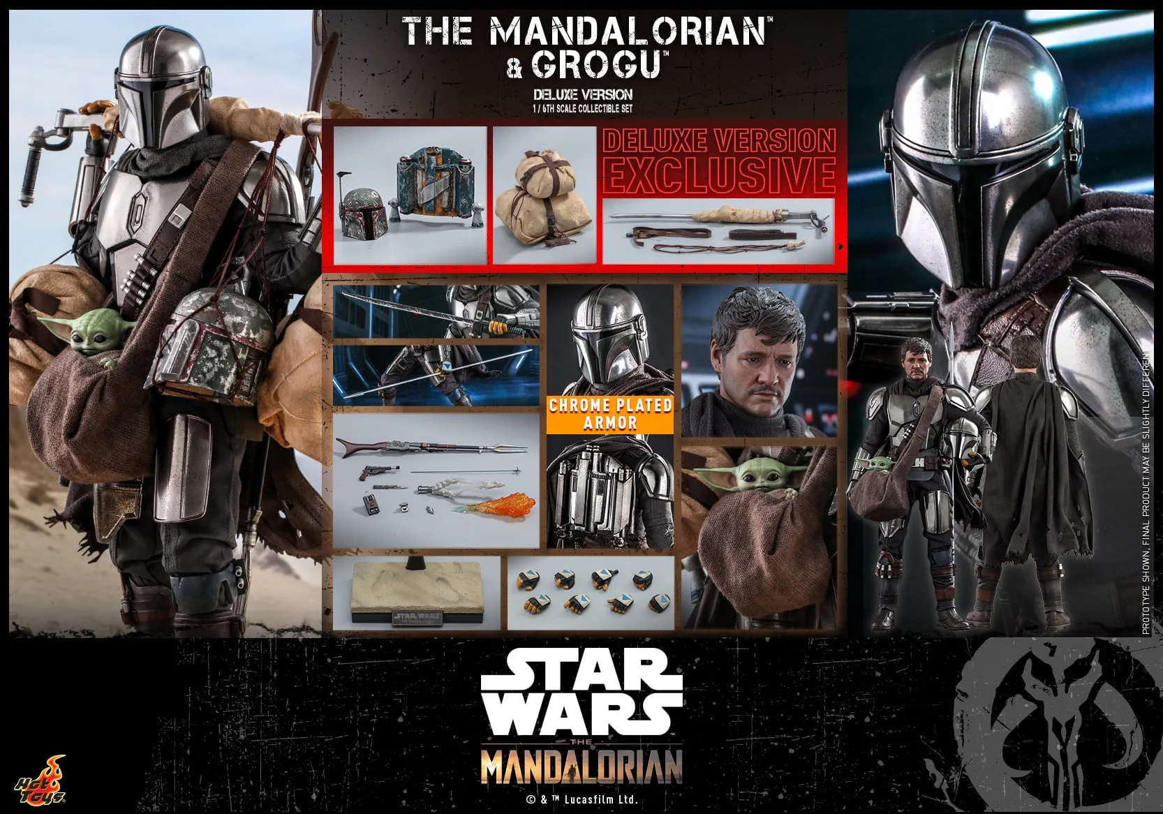 Hot Toys - TMS052 - Star Wars: The Mandalorian™ - 1/6th scale The Mandalorian™ and Grogu™ Collectible Set (Deluxe)