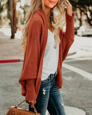 Imily Bela Women's Kimono Batwing Cable Knitted Slouchy Oversized Wrap Cardigan Sweater