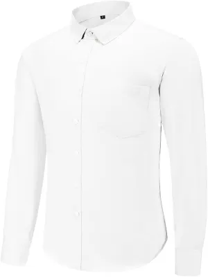 Jandukar Mens Wrinkle Resistant Shirt Long Sleeve Wrinkle Free Dress Shirt