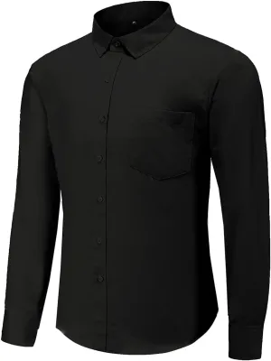 Jandukar Mens Wrinkle Resistant Shirt Long Sleeve Wrinkle Free Dress Shirt