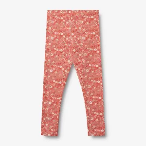 Jersey Leggings Jules - coral flowers