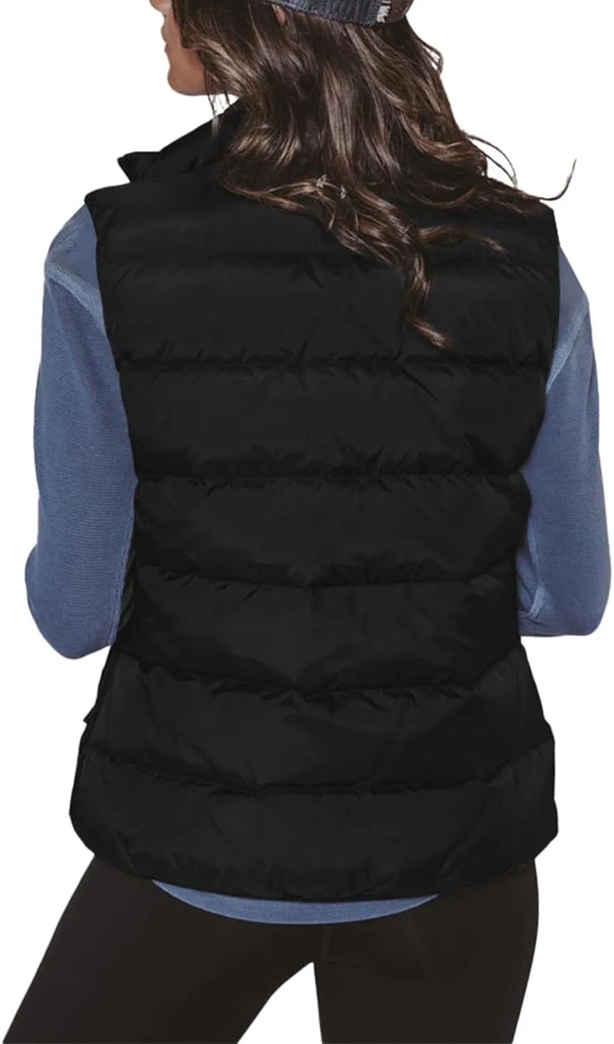 JIHUILAI Womens Puffer Vest Lightweight Sleeveless Jacket Women Puffy Vest Quilted Coat Warm Winter Vests With Pockets