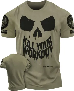 KillWorkout Shirts for Men, Funny Workout Gym Shirt Lifting T-Shirt