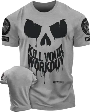 KillWorkout Shirts for Men, Funny Workout Gym Shirt Lifting T-Shirt
