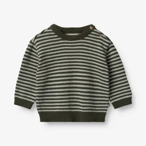 Knit Pullover Morgan | Baby - forest night stripe