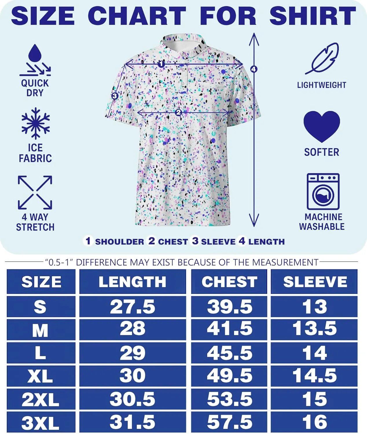 LARSD Men's Henley Shirt Short Sleeve Button Up Stand Collar Casual T-Shirt Top