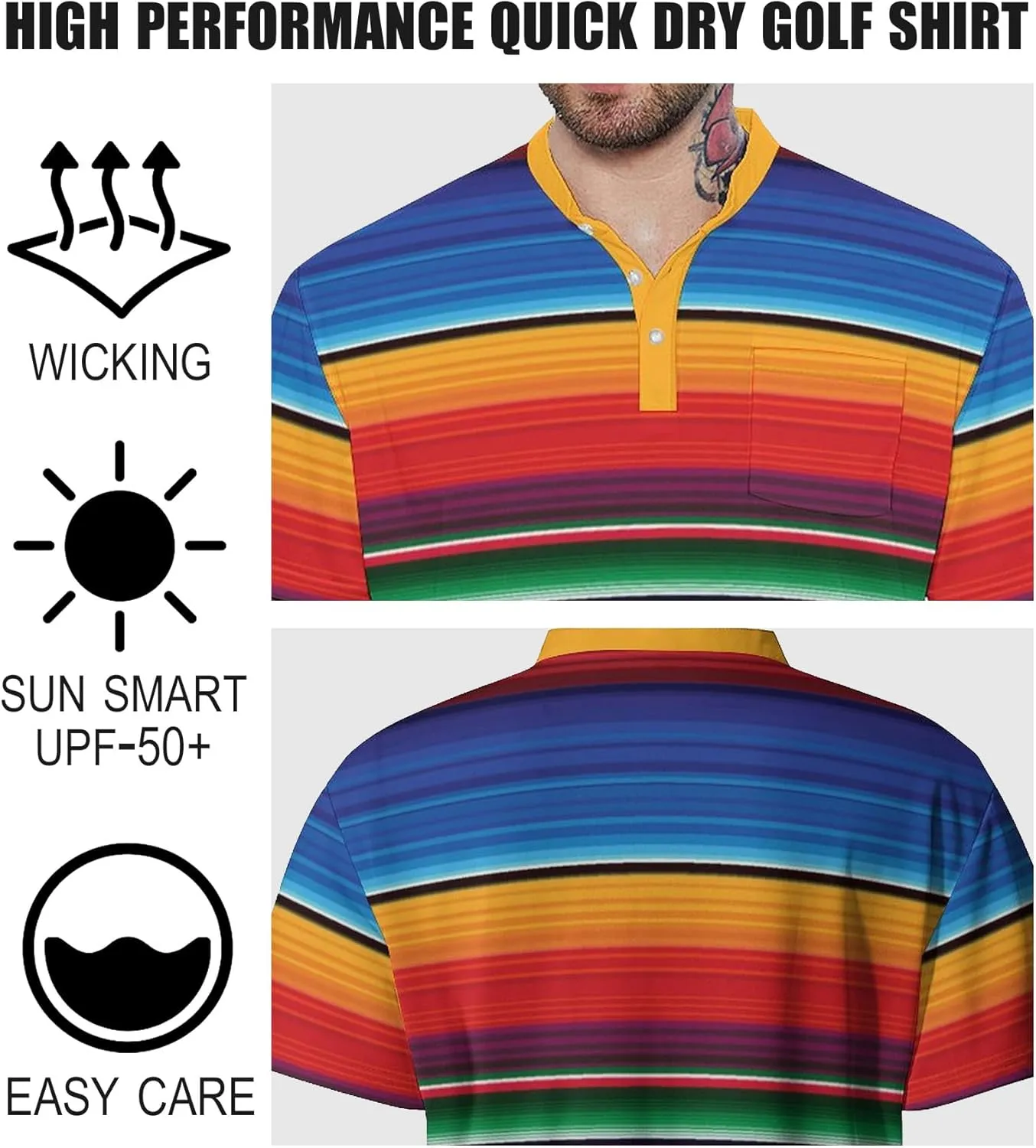 LARSD Men's Henley Shirt Short Sleeve Button Up Stand Collar Casual T-Shirt Top