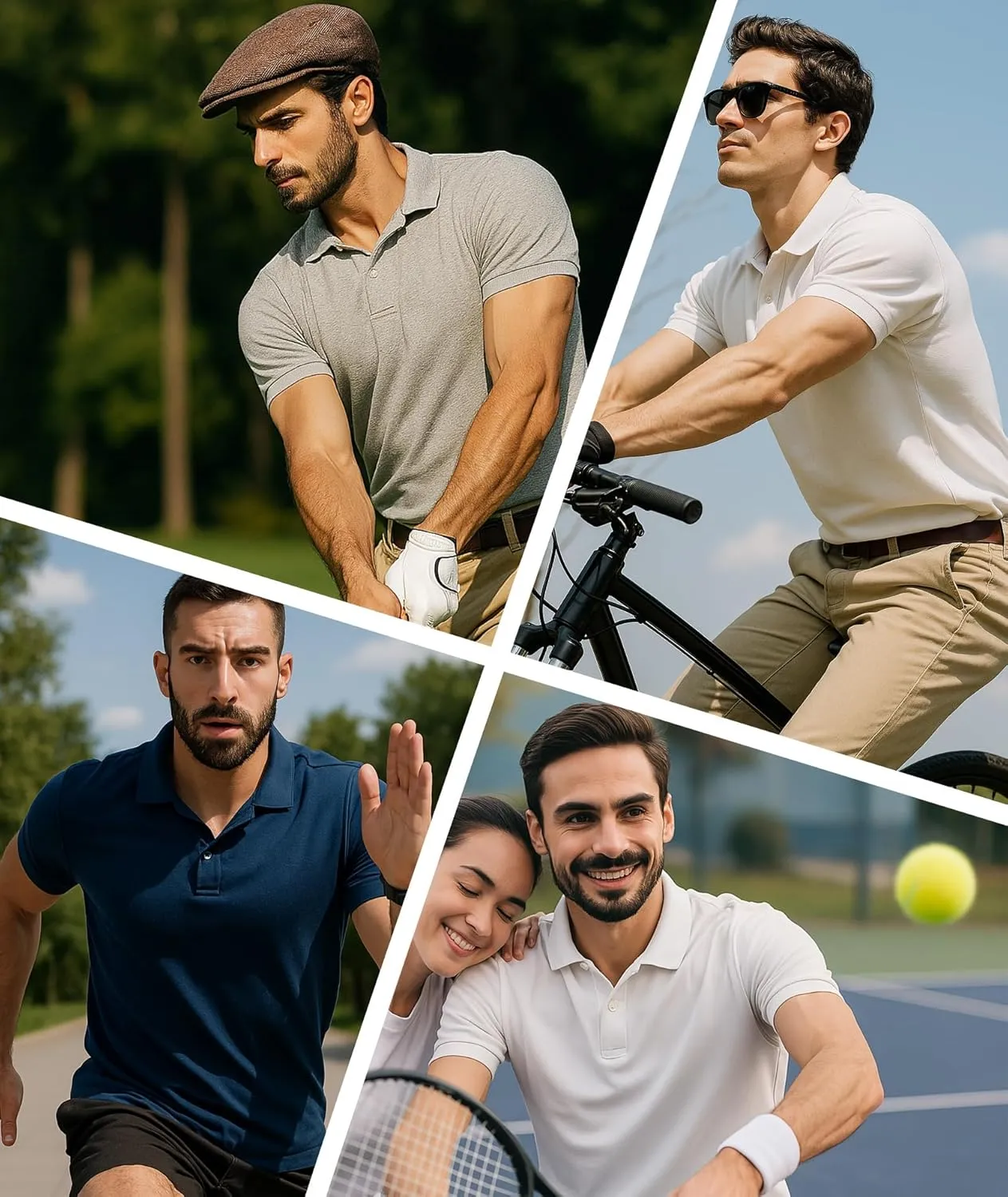 LARSD Men's Henley Shirt Short Sleeve Button Up Stand Collar Casual T-Shirt Top