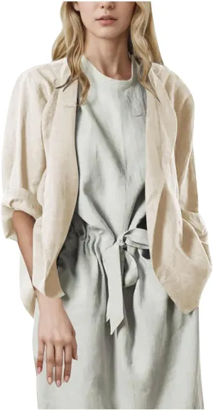 Lightweight Cardigans for Women Loose Long Sleeve Linen Tops 2025 Short Casual Kimonos Summer Spring Loungewear