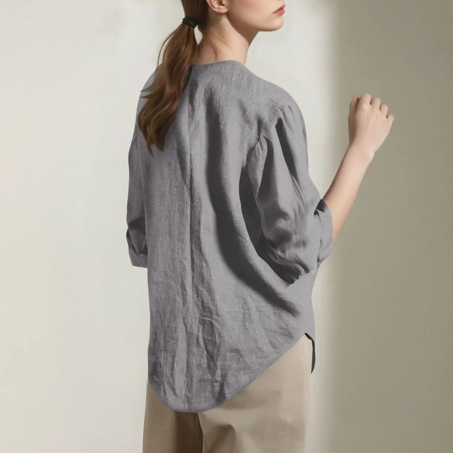 Lightweight Cardigans for Women Loose Long Sleeve Linen Tops 2025 Short Casual Kimonos Summer Spring Loungewear