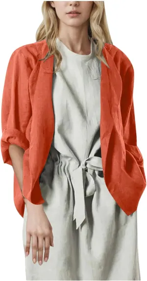 Lightweight Cardigans for Women Loose Long Sleeve Linen Tops 2025 Short Casual Kimonos Summer Spring Loungewear