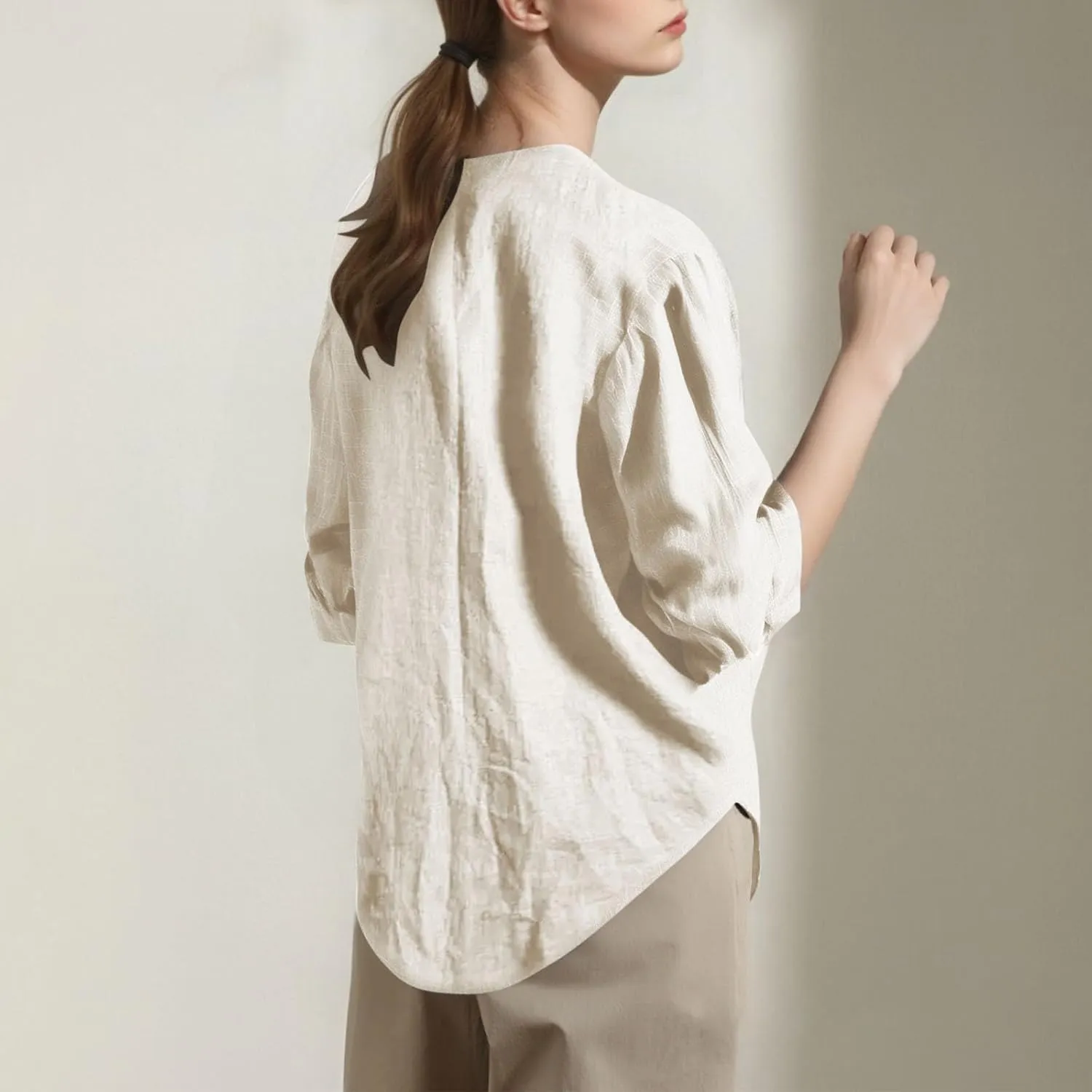 Lightweight Cardigans for Women Loose Long Sleeve Linen Tops 2025 Short Casual Kimonos Summer Spring Loungewear