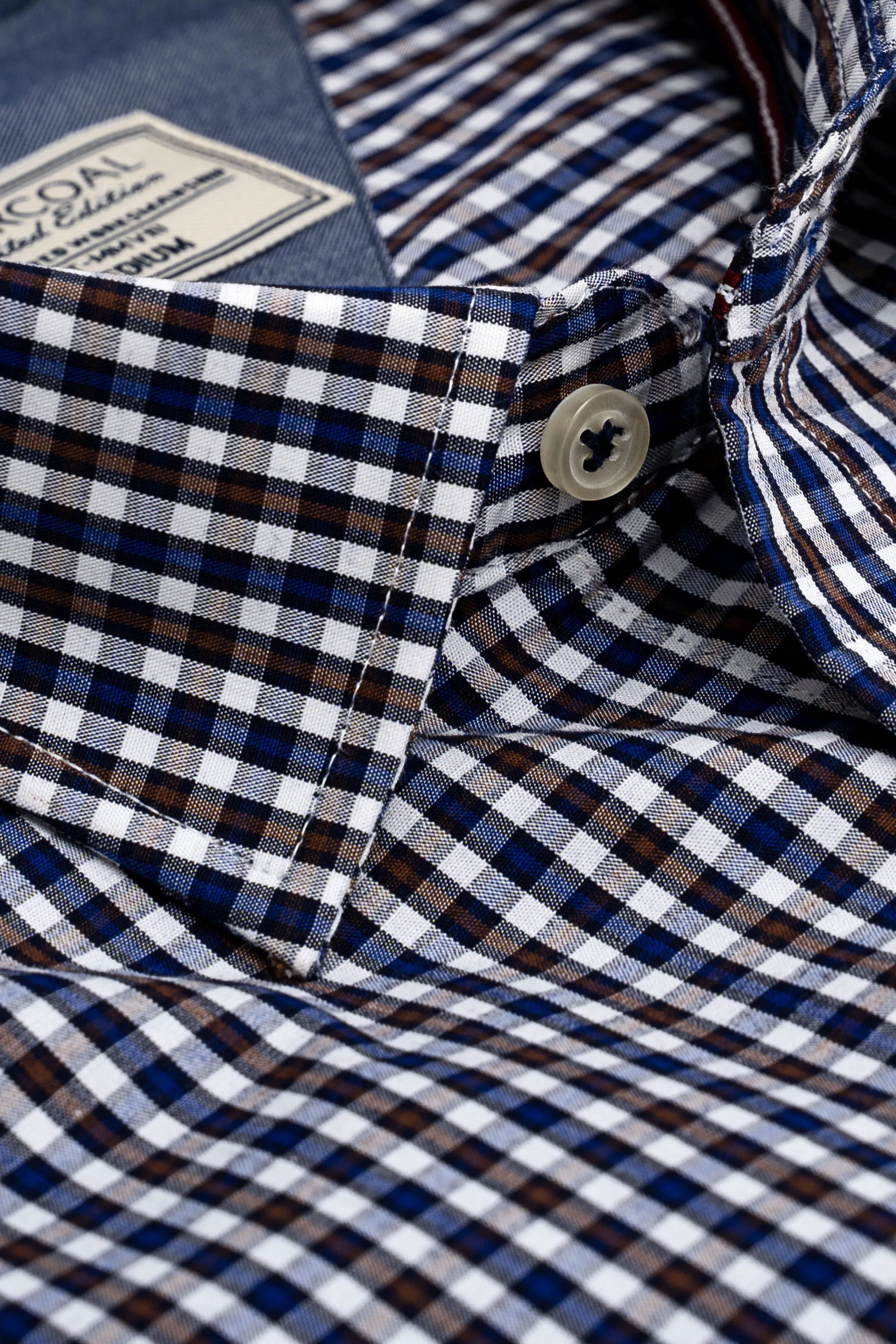 LIMITED EDITION SHIRTS BLUE BROWN WHITE CHECK