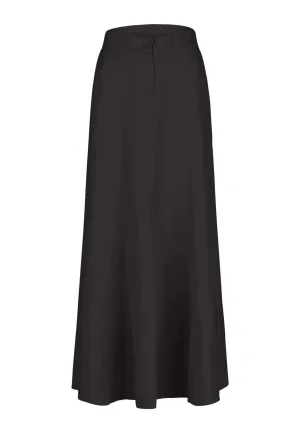 Linen Maxi Skirt - Black