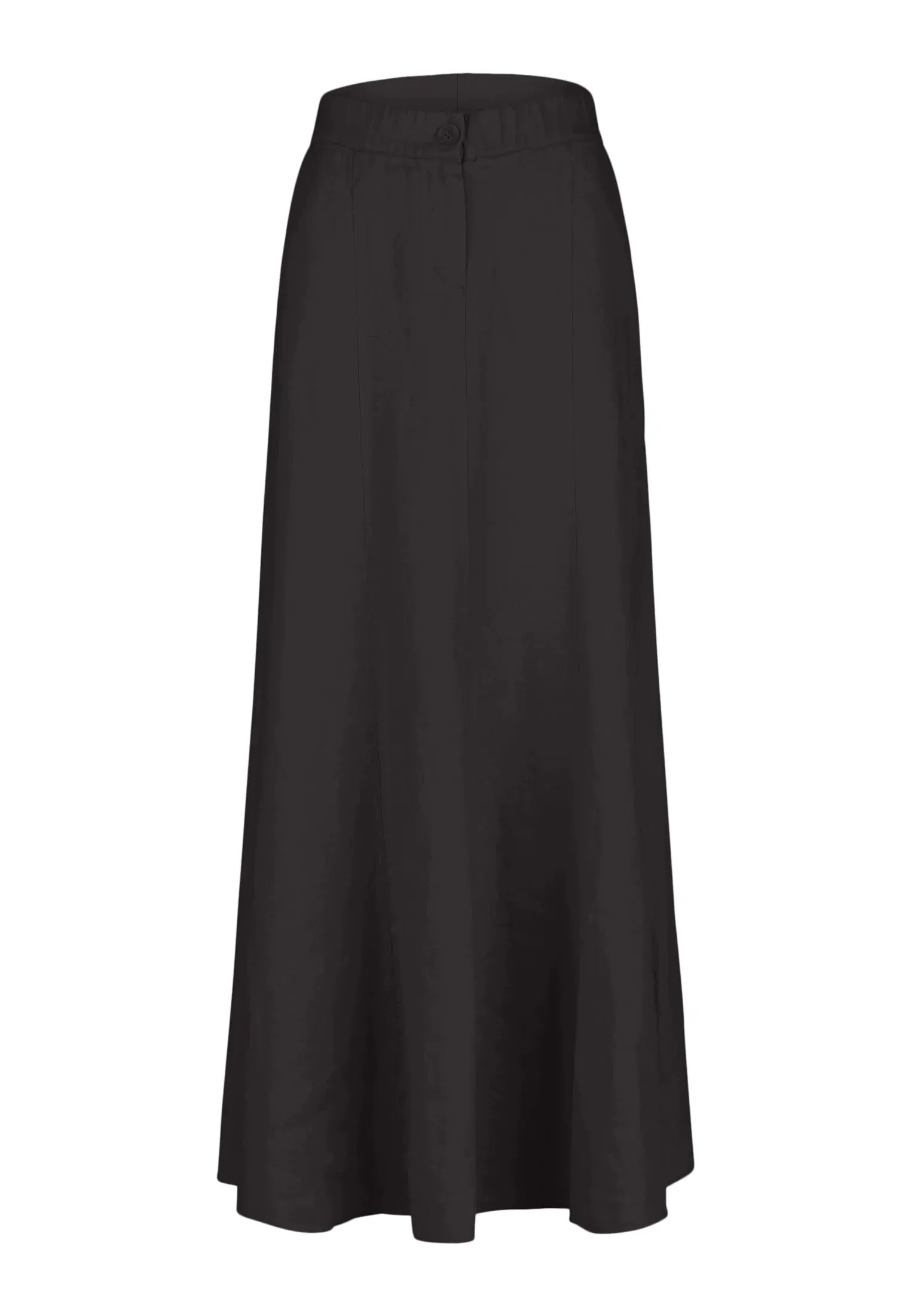 Linen Maxi Skirt - Black