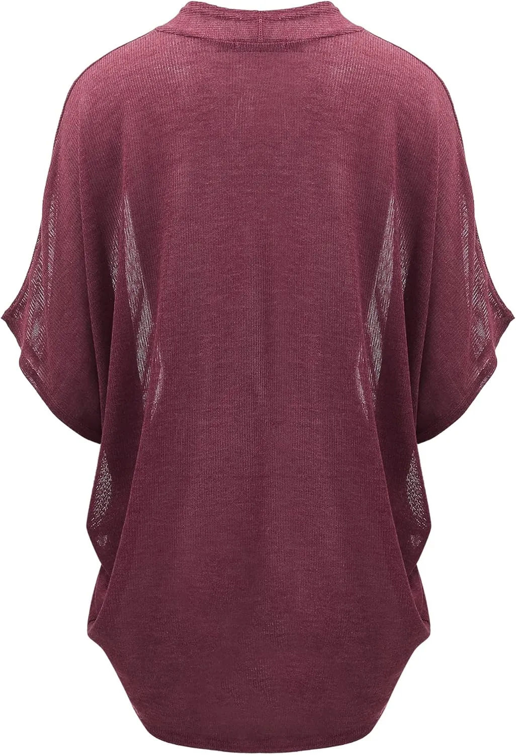 Lock and Love Kimono Style Women's Short Sleeve Open-Front Batwing Cardigan Loose fit