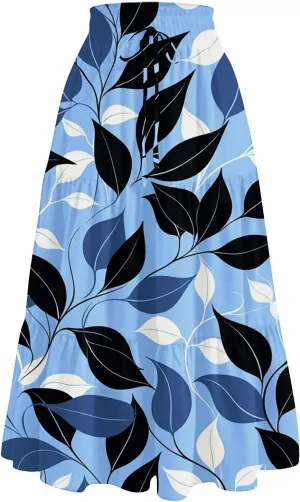 Long Skirts for Women Summer 2025 Boho Flowy High Waist A-Line Maxi Skirt