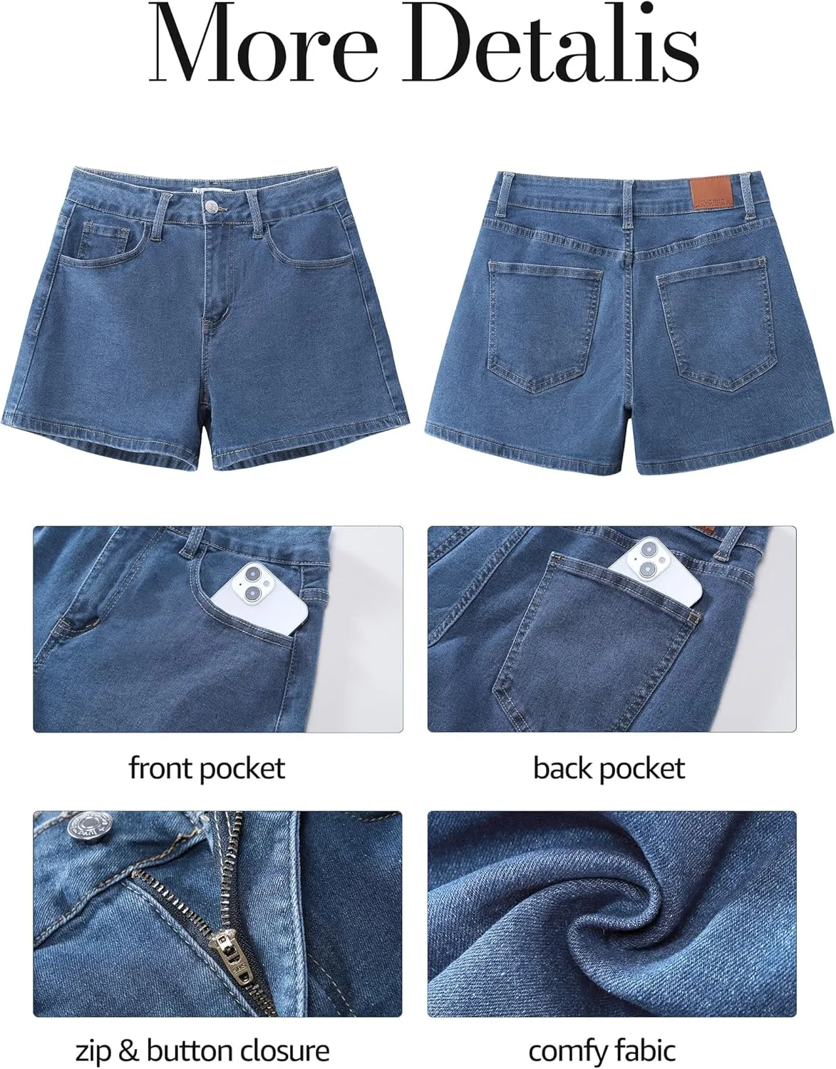 luvamia Jean Shorts for Women High Waisted Trendy Summer Casual Wide Leg Stretchy Denim Jorts Distressed Cut Off Shorts