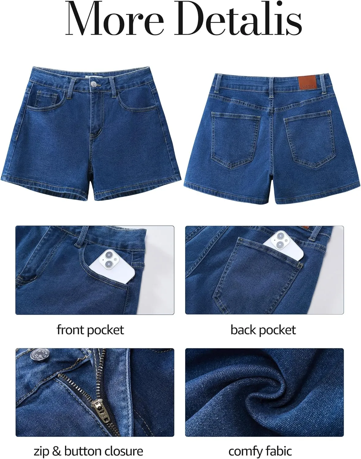 luvamia Jean Shorts for Women High Waisted Trendy Summer Casual Wide Leg Stretchy Denim Jorts Distressed Cut Off Shorts