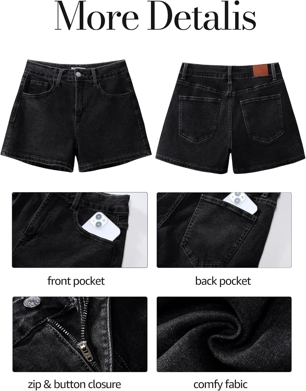 luvamia Jean Shorts for Women High Waisted Trendy Summer Casual Wide Leg Stretchy Denim Jorts Distressed Cut Off Shorts
