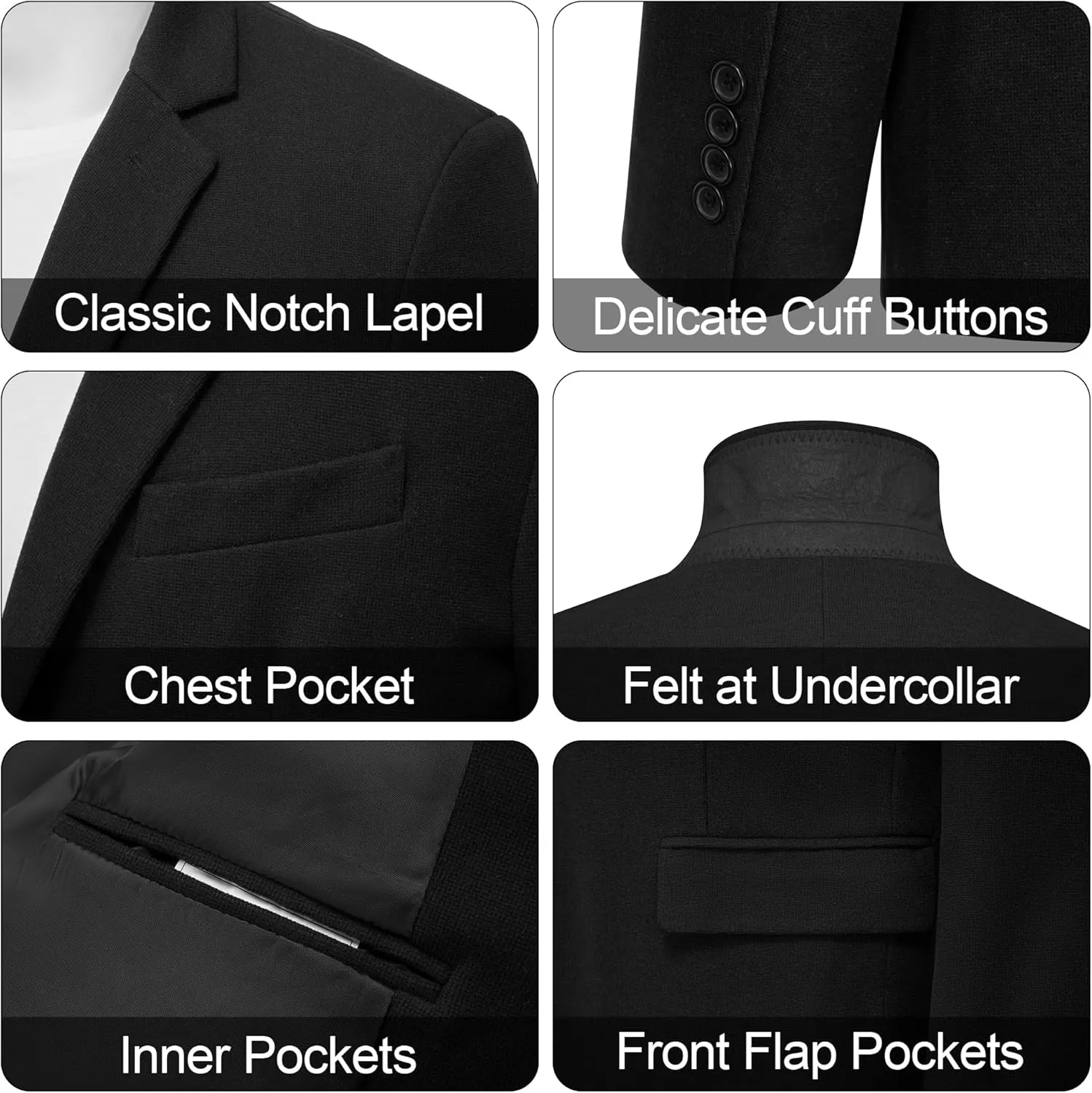 MAGE MALE Men's Blazer Casual Knit Sport Coat Slim Fit Suit Jacket Notch Lapel One Button Blazers