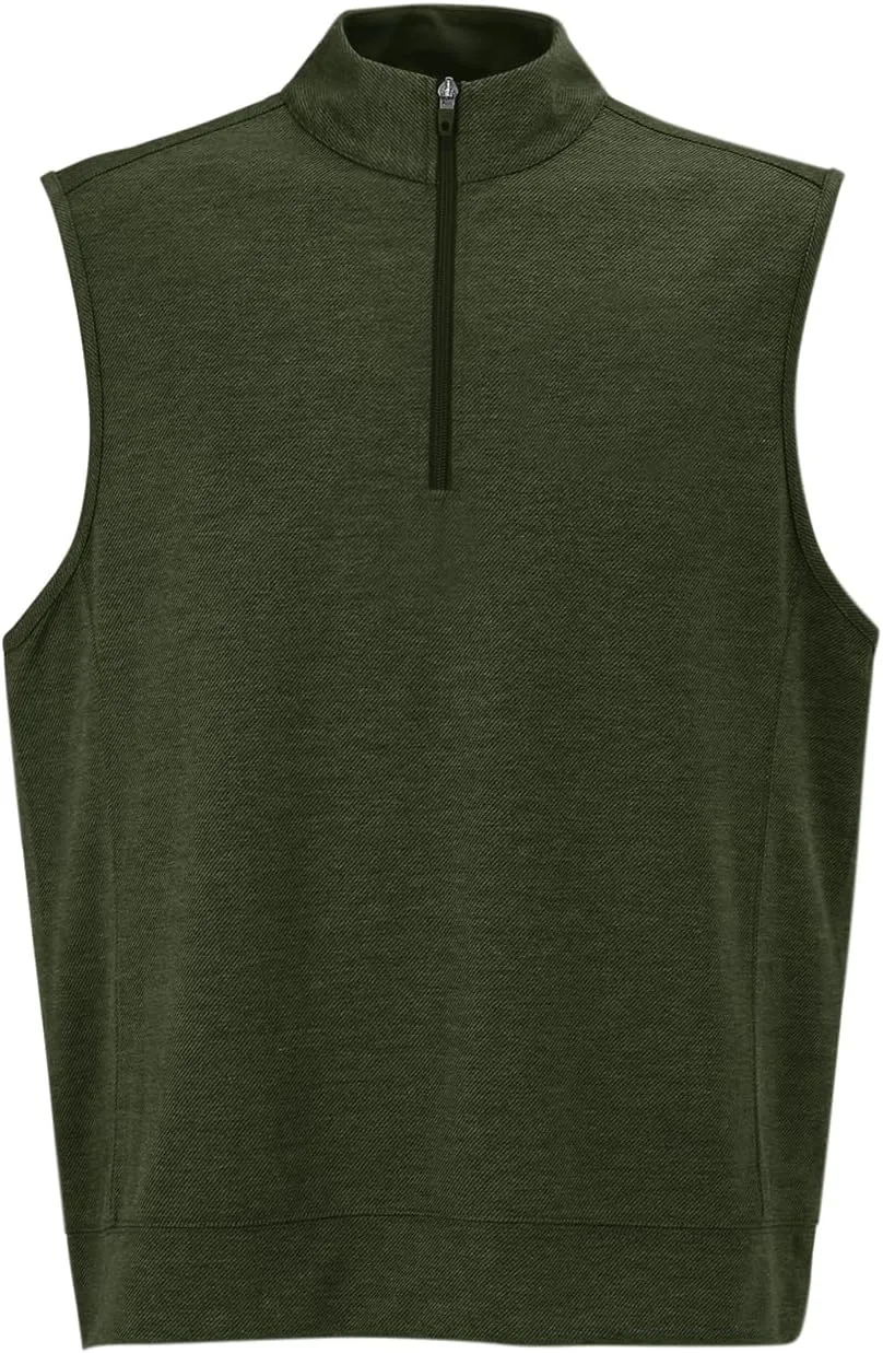 Makkrom Mens Quarter Zip Sleeveless Golf Vest Pullover Stand Collar Casual Vests Outerwear