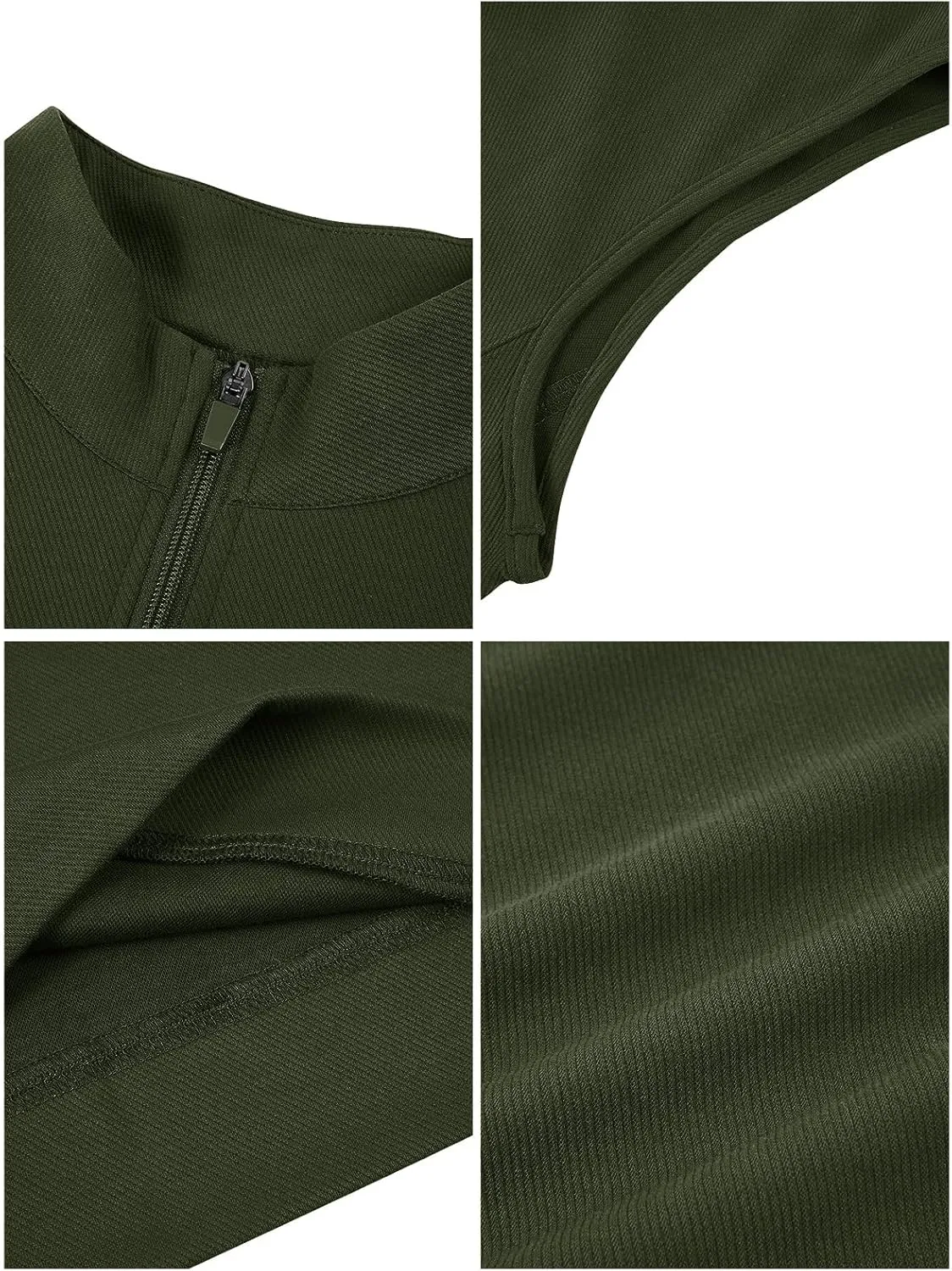 Makkrom Mens Quarter Zip Sleeveless Golf Vest Pullover Stand Collar Casual Vests Outerwear