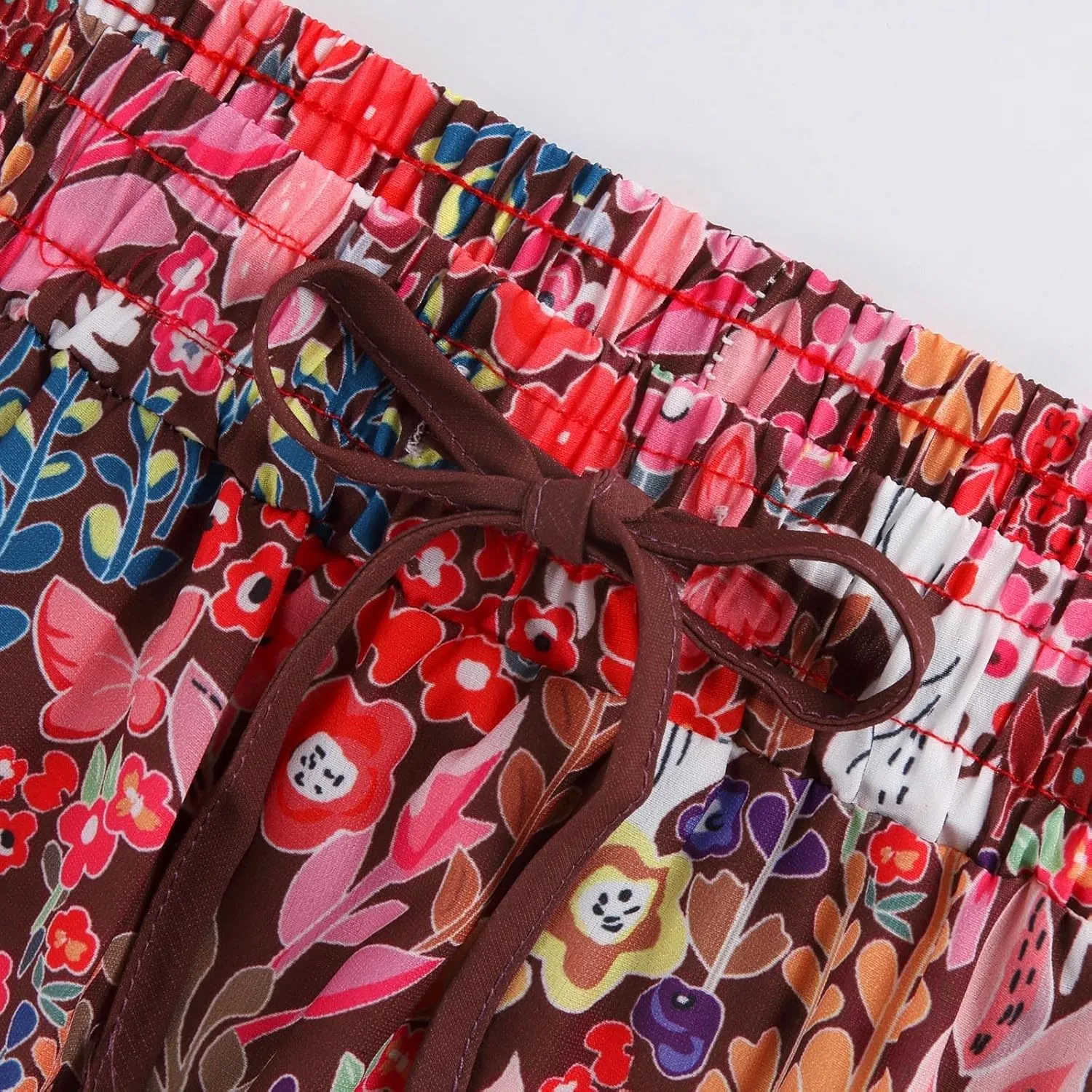 Maxi Boho Skirts for Women Flowy Floral High Waisted Tiered Long Skirts Ladies Casual Bohemian Summer Clothes 2025