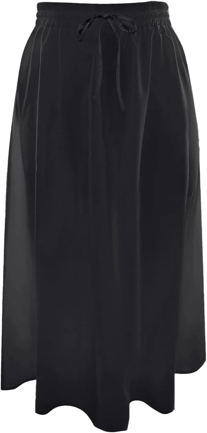 Maxi Skirts for Women 2025 Elegant Boho Pleated Skirt Elastic High Waisted Casual Summer Pockets A Line Dresses Outfits
