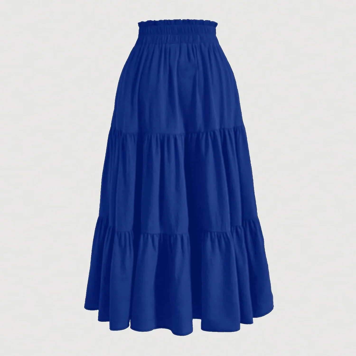 Maxi Skirts for Women 2025 Summer Fashion Flowy Pleated Long Skirt Casual Boho High Waisted Drawstring A Line Skirts